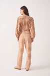 Calça Cropped Algodão Xadrez