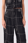 Calça Linho Xadrez Sol