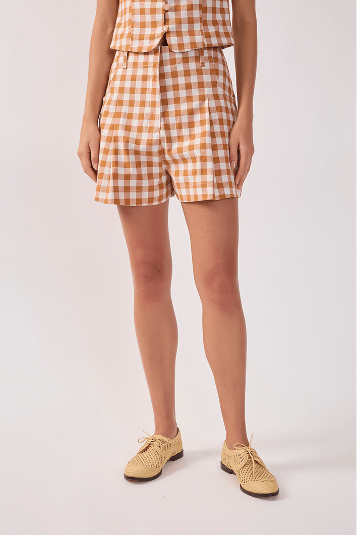 Short Algodão Xadrez