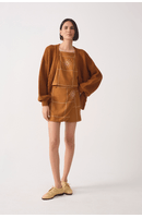Short Saia Linho Xadrez Sol