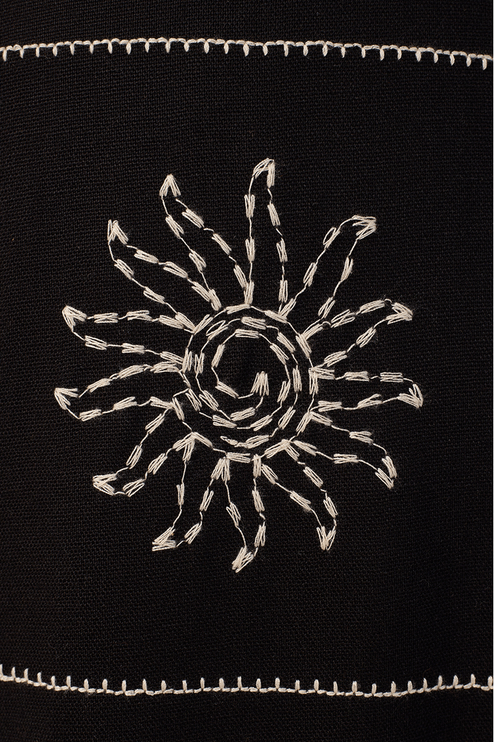 Calça Linho Xadrez Sol