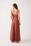 Calça Linho Bordado Lurex Sol