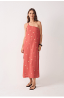 Vestido Cropped Alça Bordado Lurex Sol