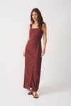Vestido Midi Linho Fenda