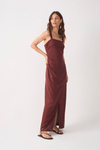 Vestido Midi Linho Fenda