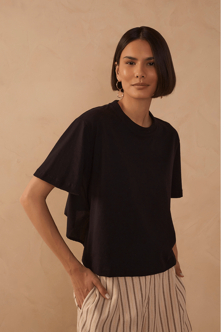 Blusa Malha Tecido Costas