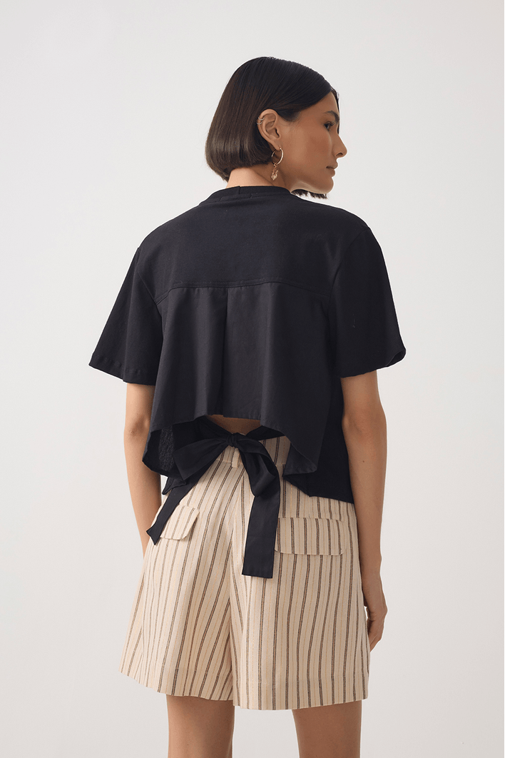 Blusa Malha Tecido Costas