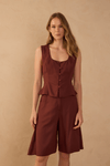 Colete Linho Peplum
