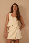 Colete Linho Peplum