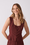Colete Linho Peplum