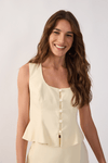 Colete Linho Peplum