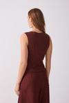 Colete Linho Peplum