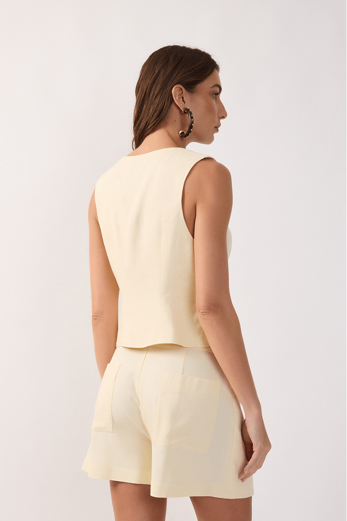 Colete Linho Peplum