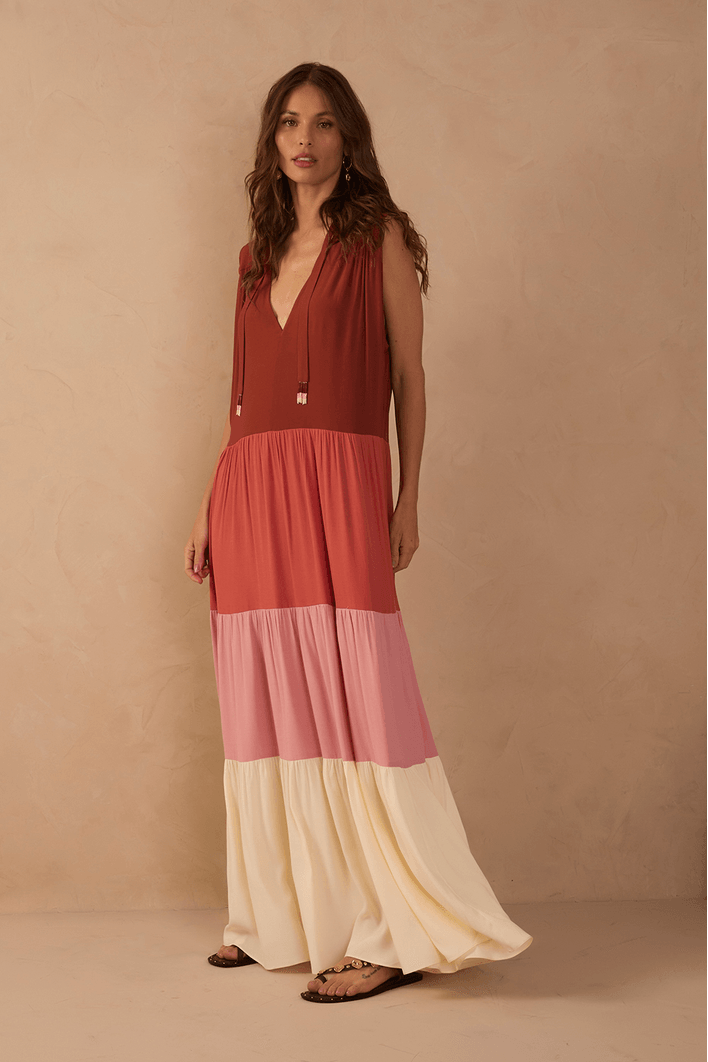 Vestido Longo Crepe Marias
