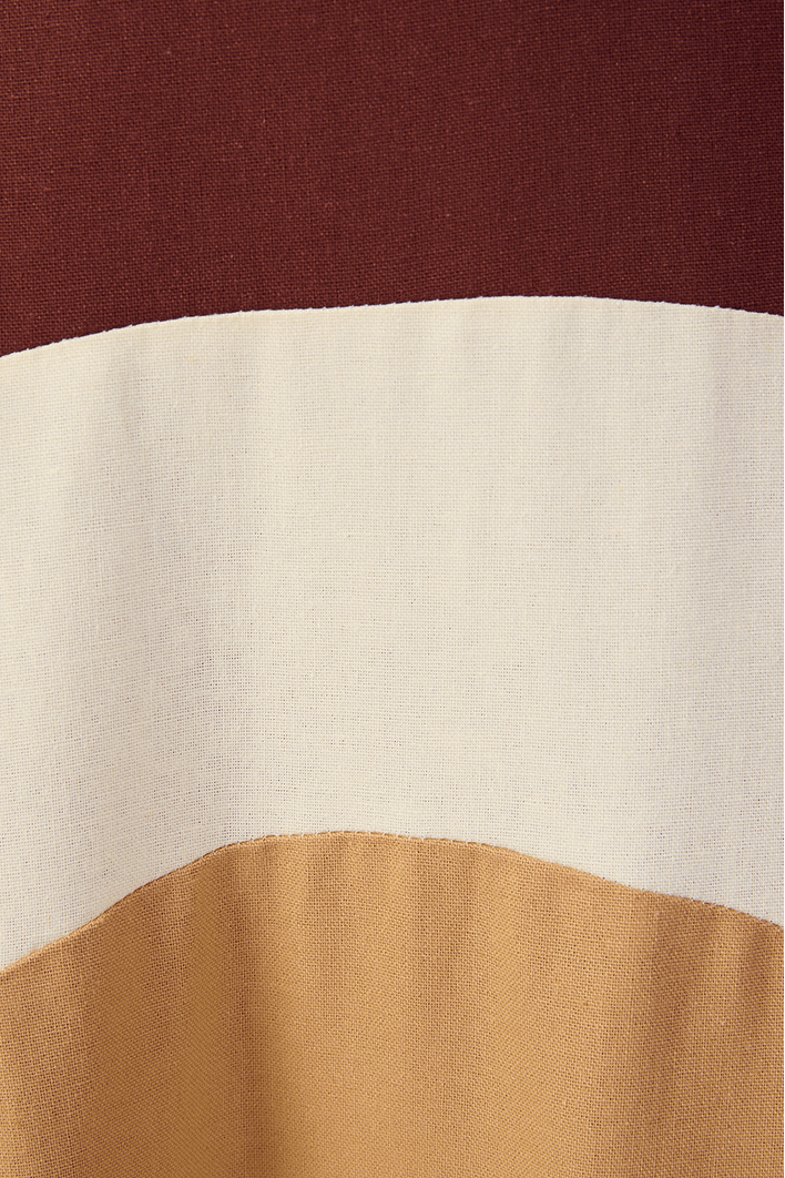 Vestido Cropped Linho Recortes