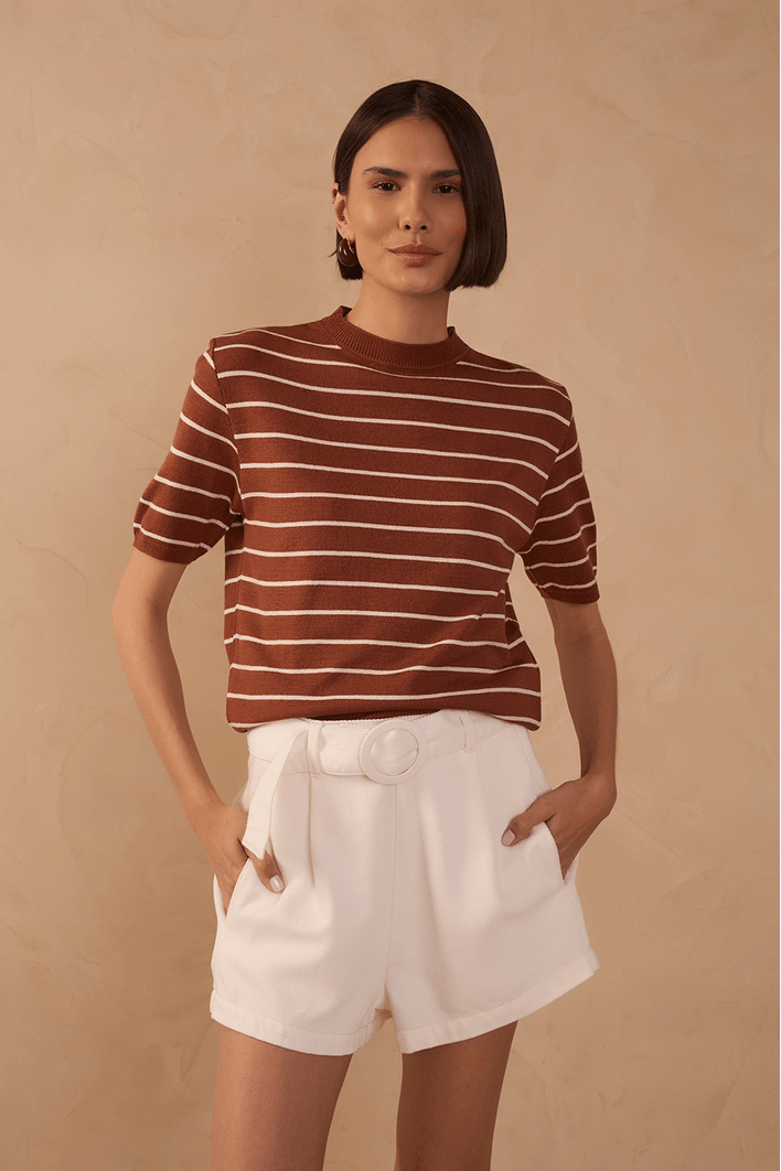 Blusa Tricot Manga Curta