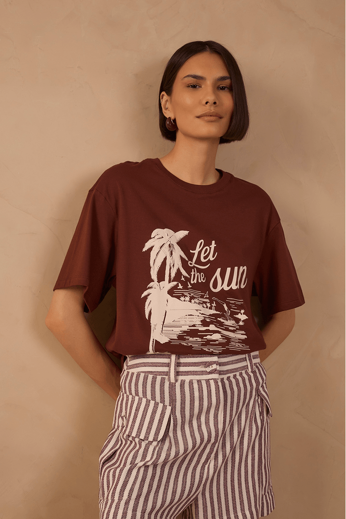 T-shirt Silk Let The Sun