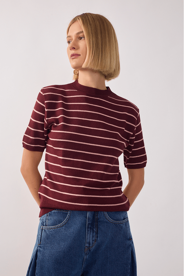 Blusa Tricot Manga Curta