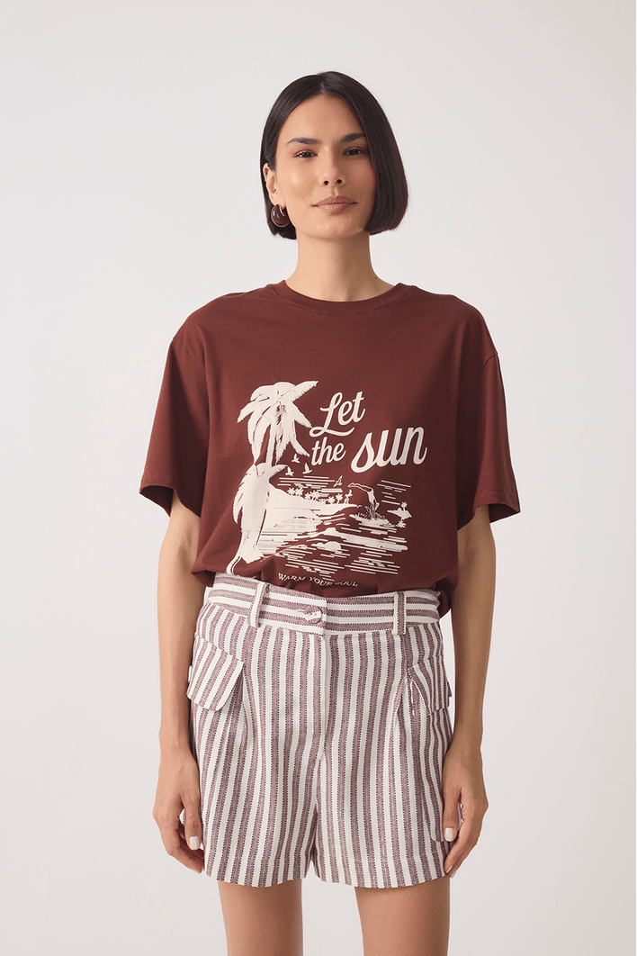 T-shirt Silk Let The Sun