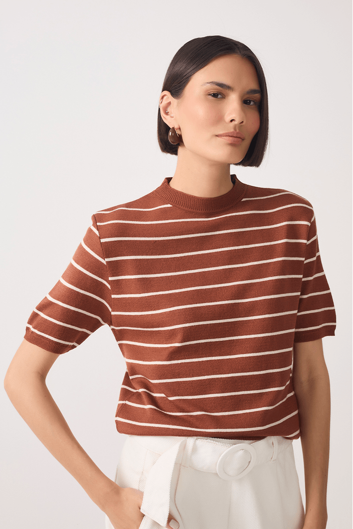 Blusa Tricot Manga Curta