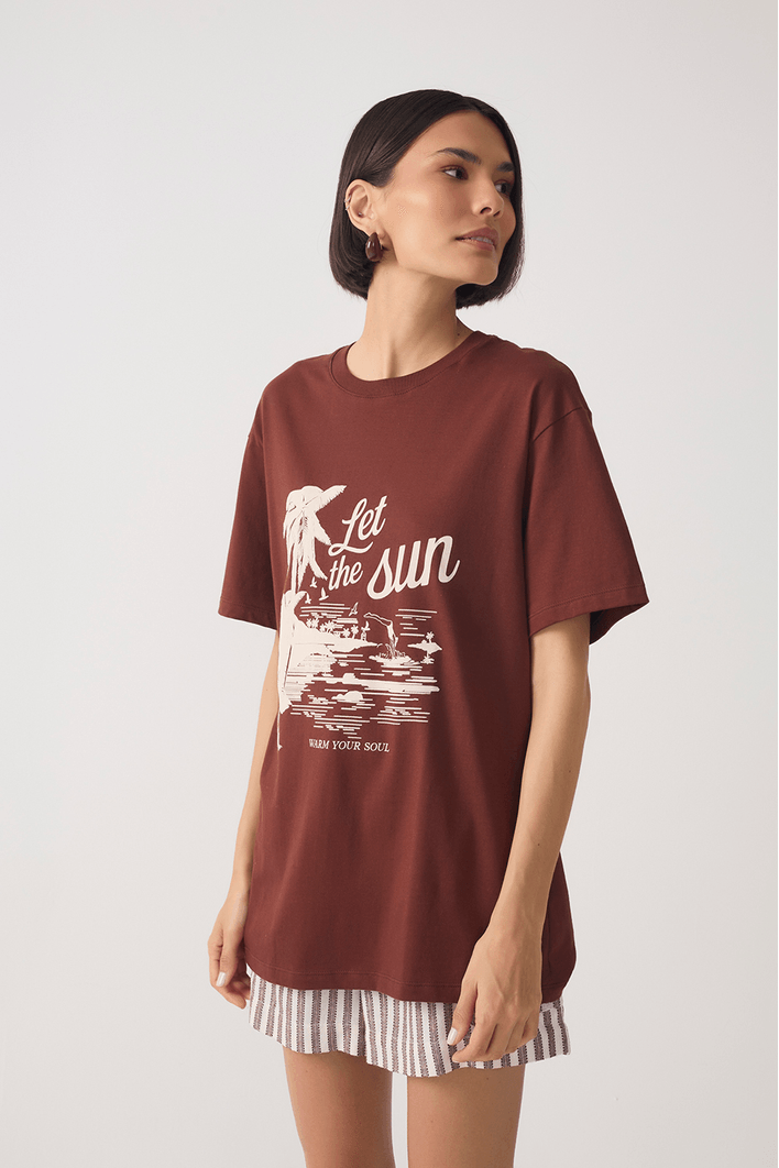 T-shirt Silk Let The Sun