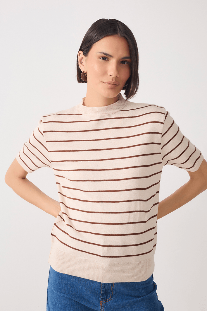 Blusa Tricot Manga Curta