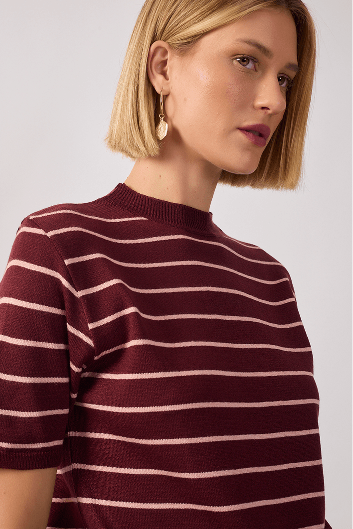 Blusa Tricot Manga Curta