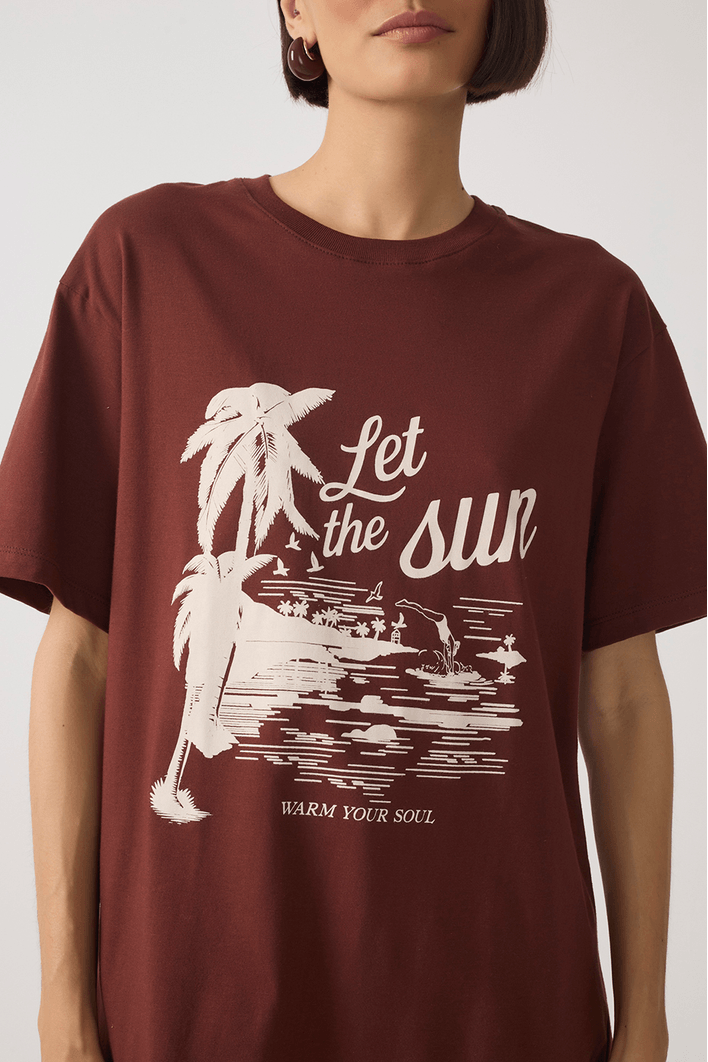 T-shirt Silk Let The Sun