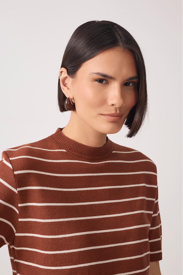 Blusa Tricot Manga Curta