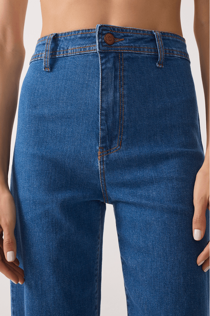 Calça Jeans Cropped