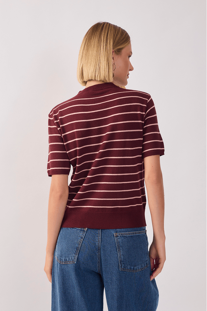 Blusa Tricot Manga Curta