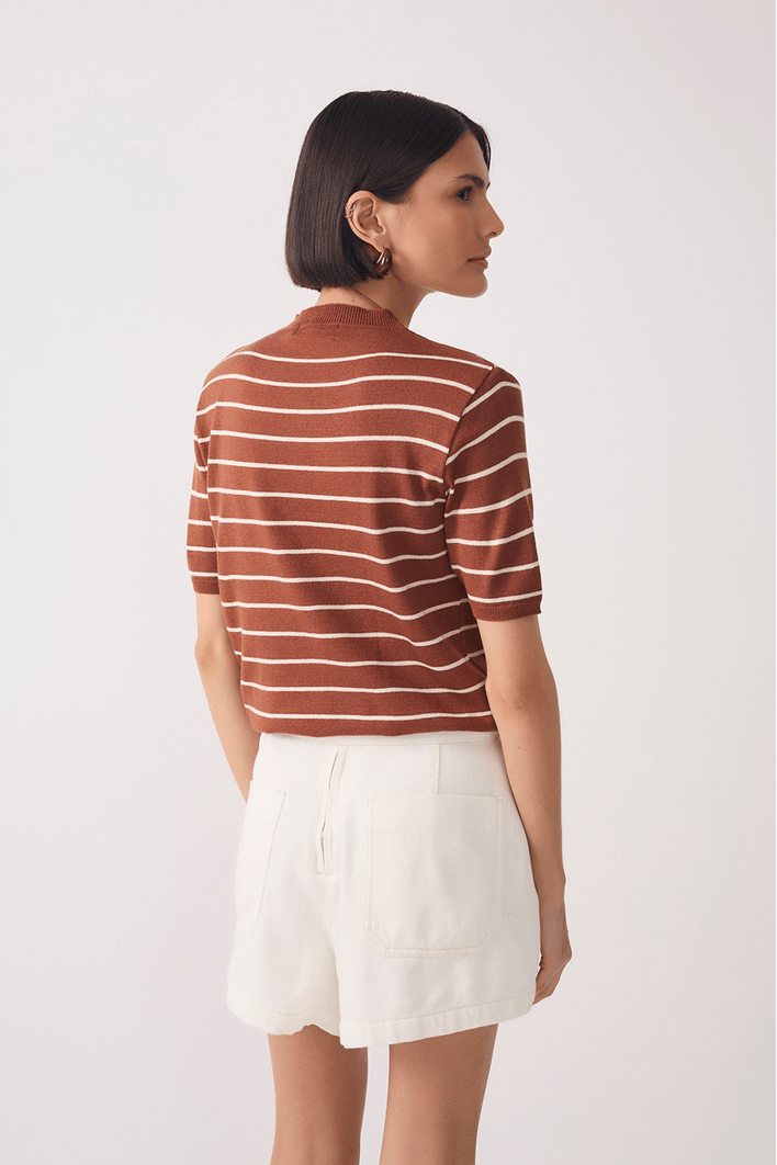 Blusa Tricot Manga Curta