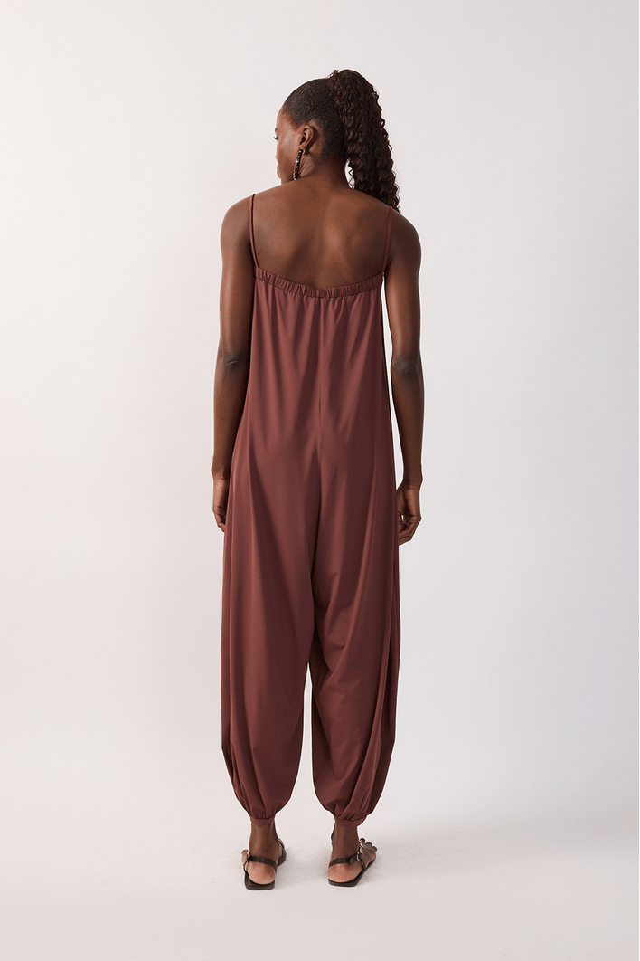 Macacão Jersey Com Faixa