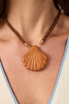 Colar Concha de Madeira