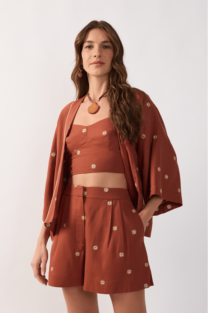 Top Linho Bordado Lurex Sol - 02.08.3389|0037