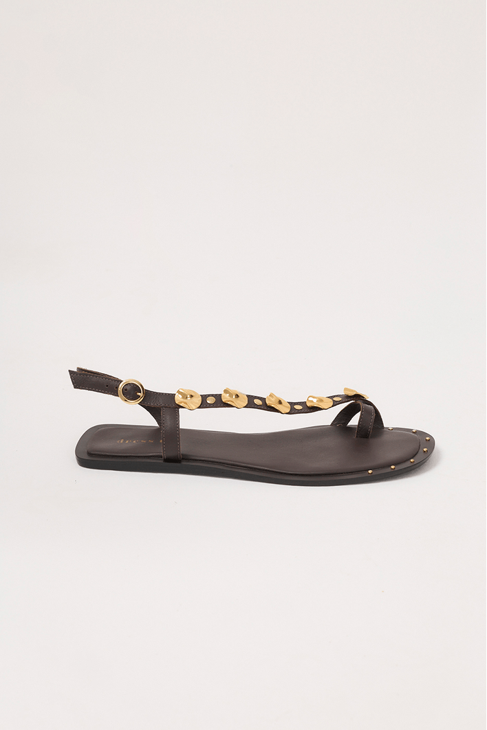 Sandália Rasteira Moedas