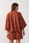 Kimono Linho Bordado Lurex Sol