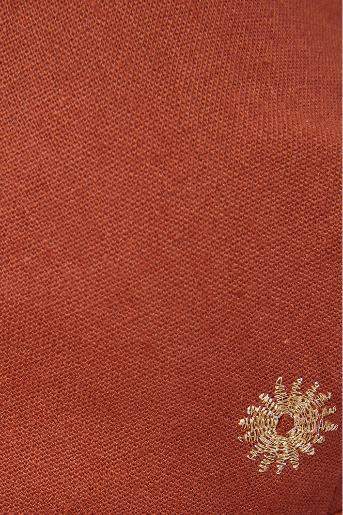 Top Linho Bordado Lurex Sol