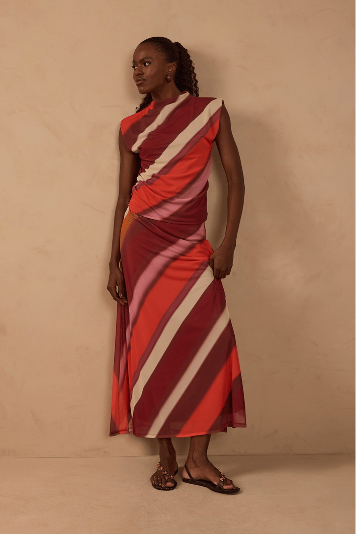 Saia Tule  Estampa Lumini