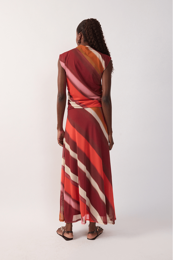 Saia Tule  Estampa Lumini