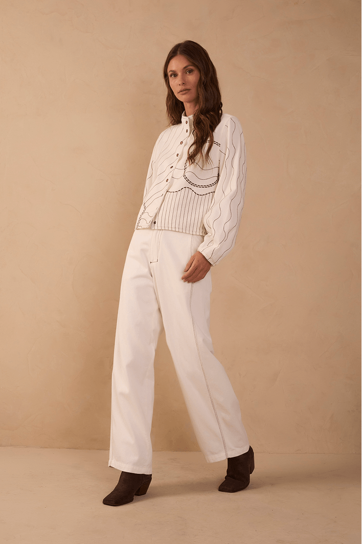 Calça Sarja Pespontos