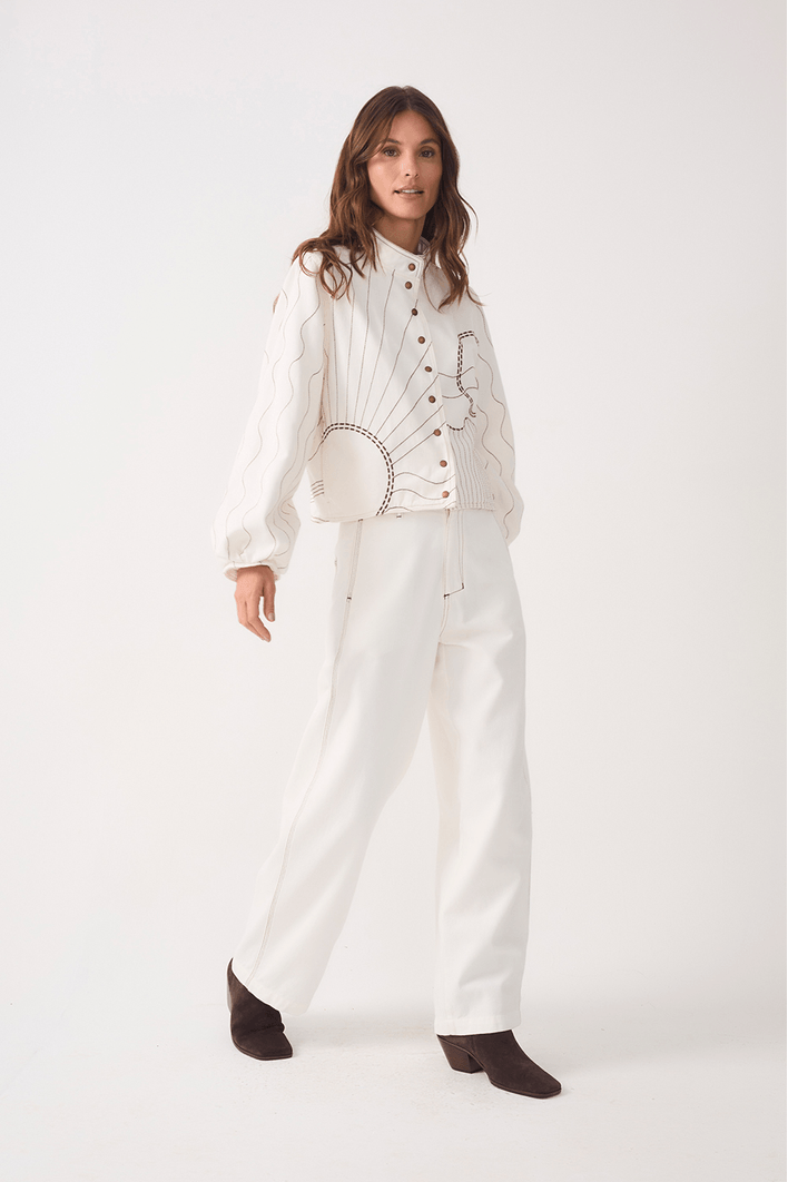 Calça Sarja Pespontos