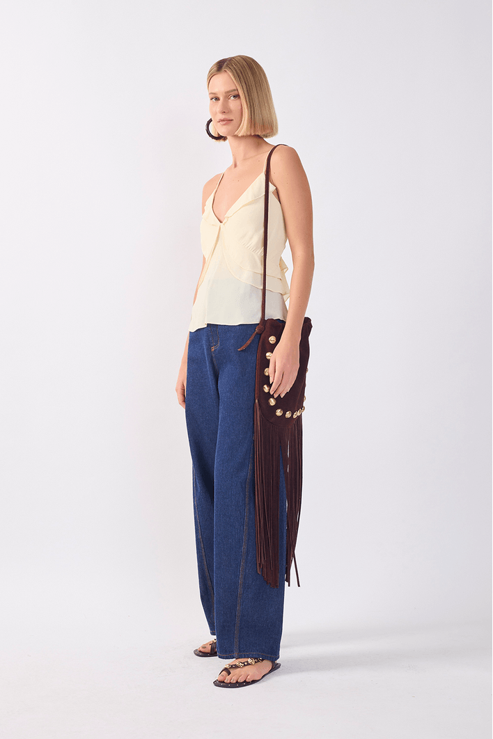 Calça Jeans Detalhe Bolso