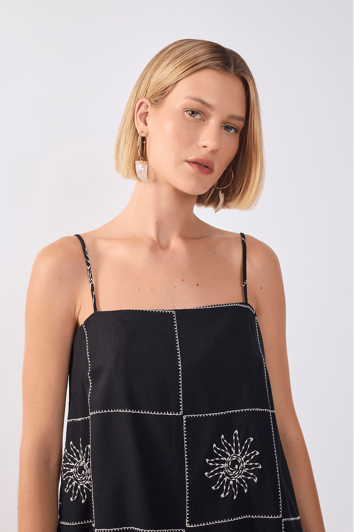 Macaquinho Linho Xadrez Sol