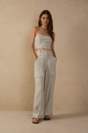 Calça Linho Listrado