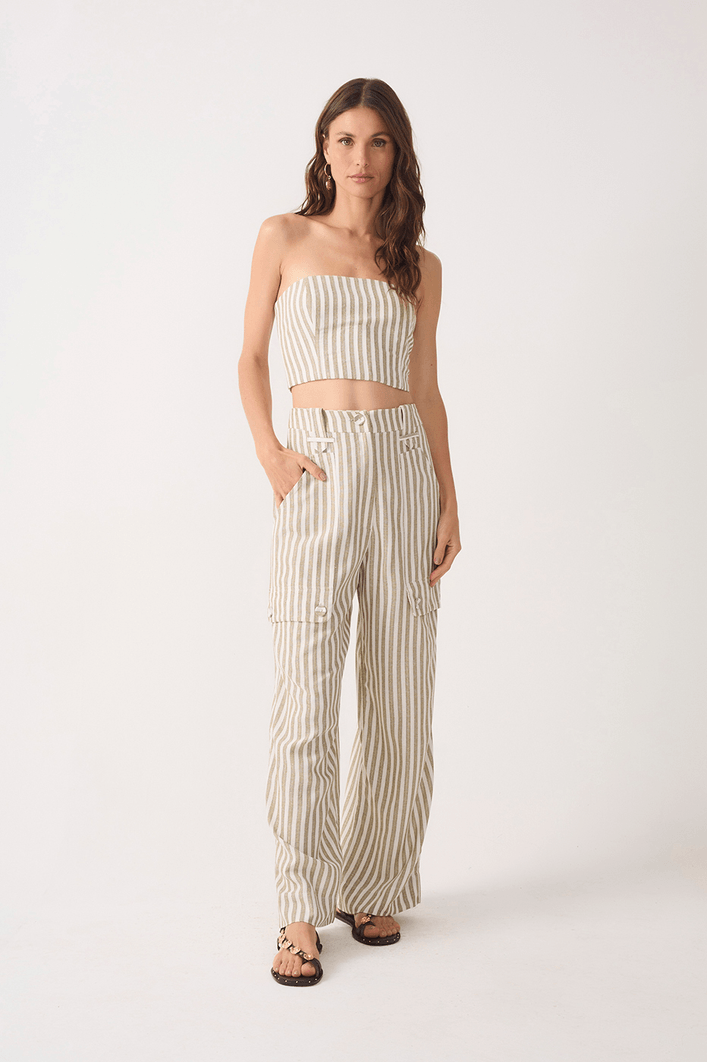 Calça Linho Listrado