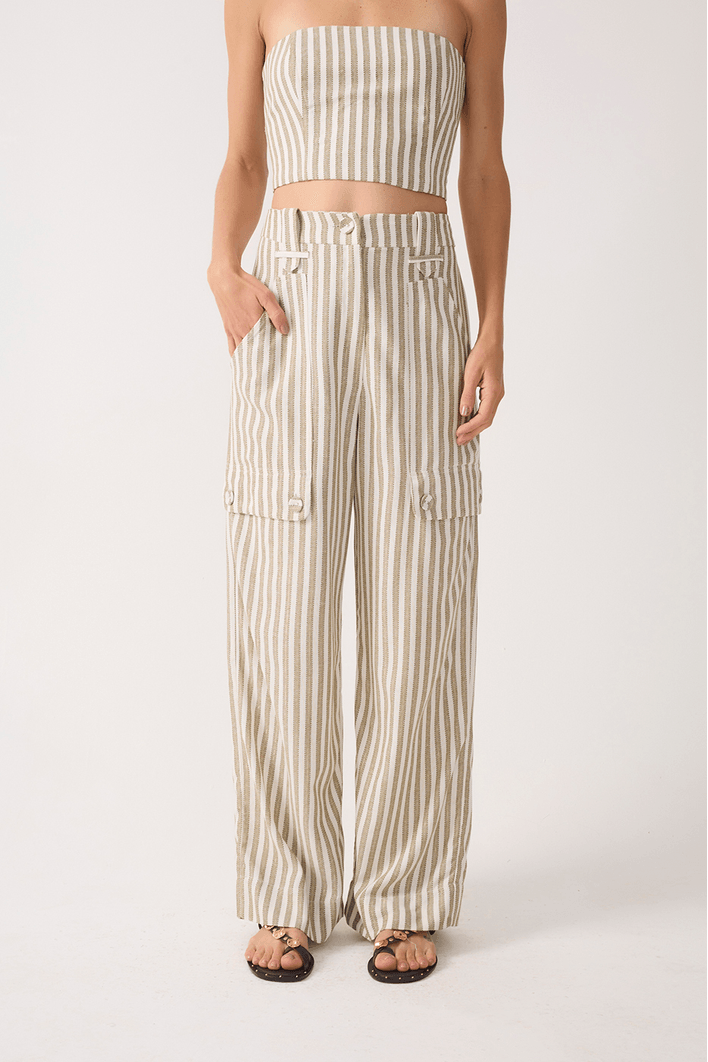 Calça Linho Listrado