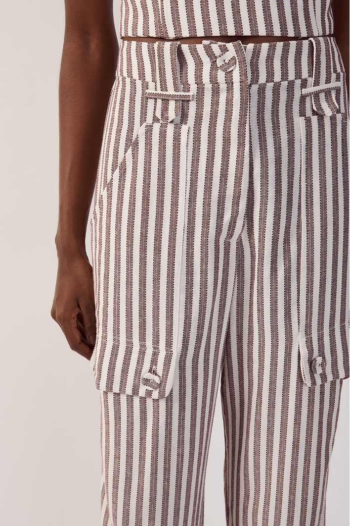 Calça Linho Listrado