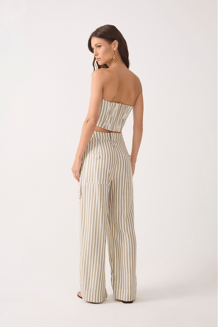 Calça Linho Listrado