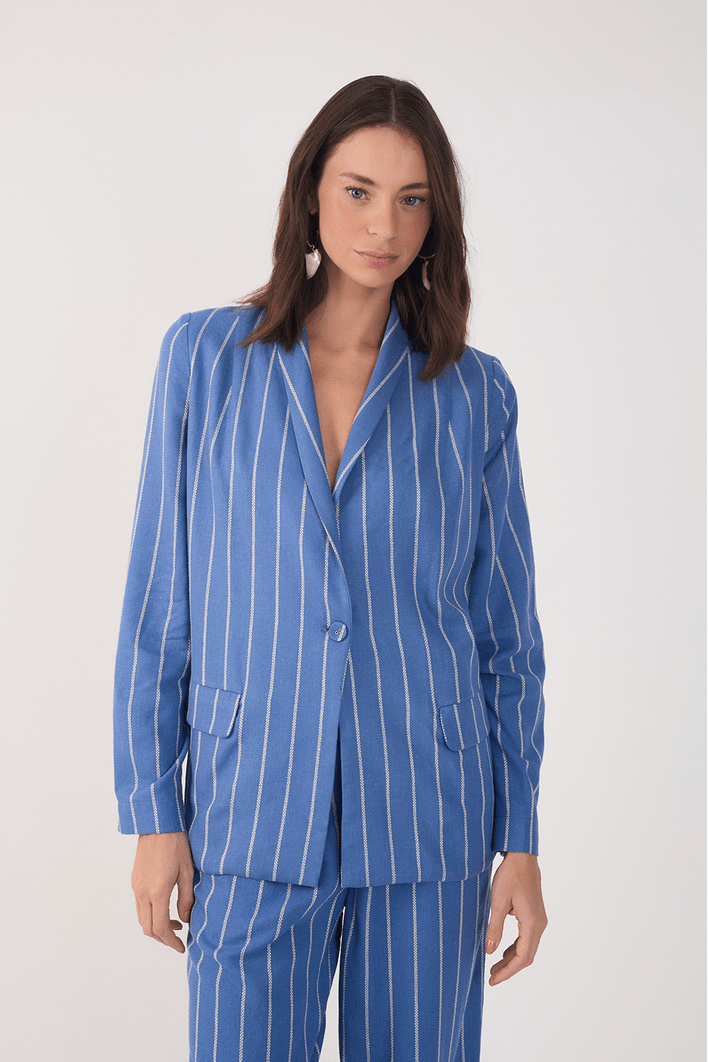 Blazer Linho Listrado
